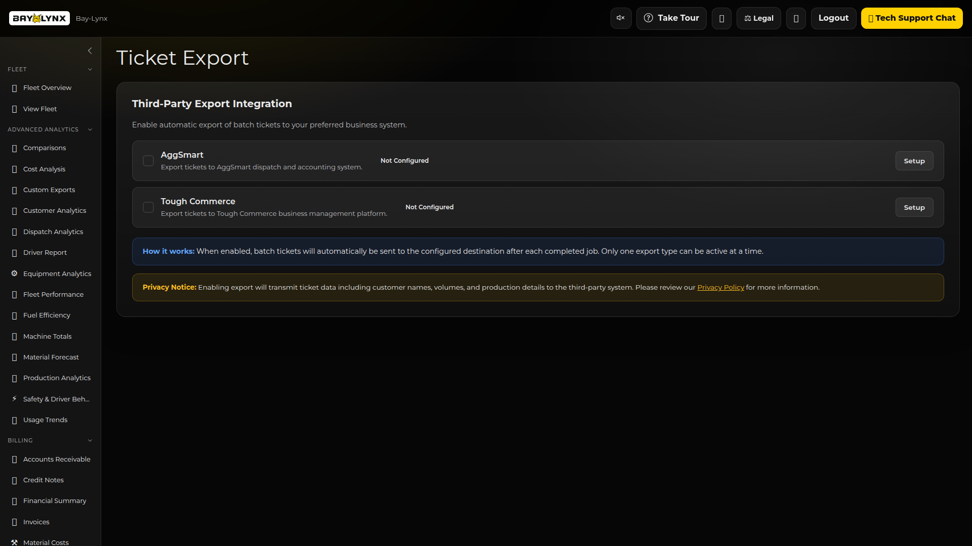 Ticket Export